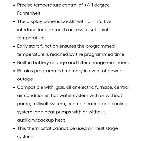 Honeywell Home programmable thermostat RTH2300B NIB - Picture 6 of 6